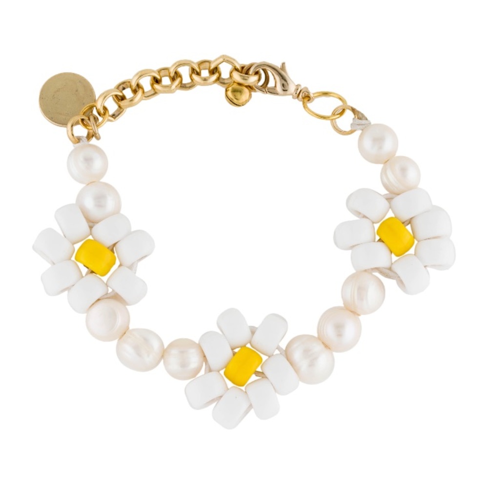 Venessa Arizaga Pearl Daisy Bead Bracelet(NEW)